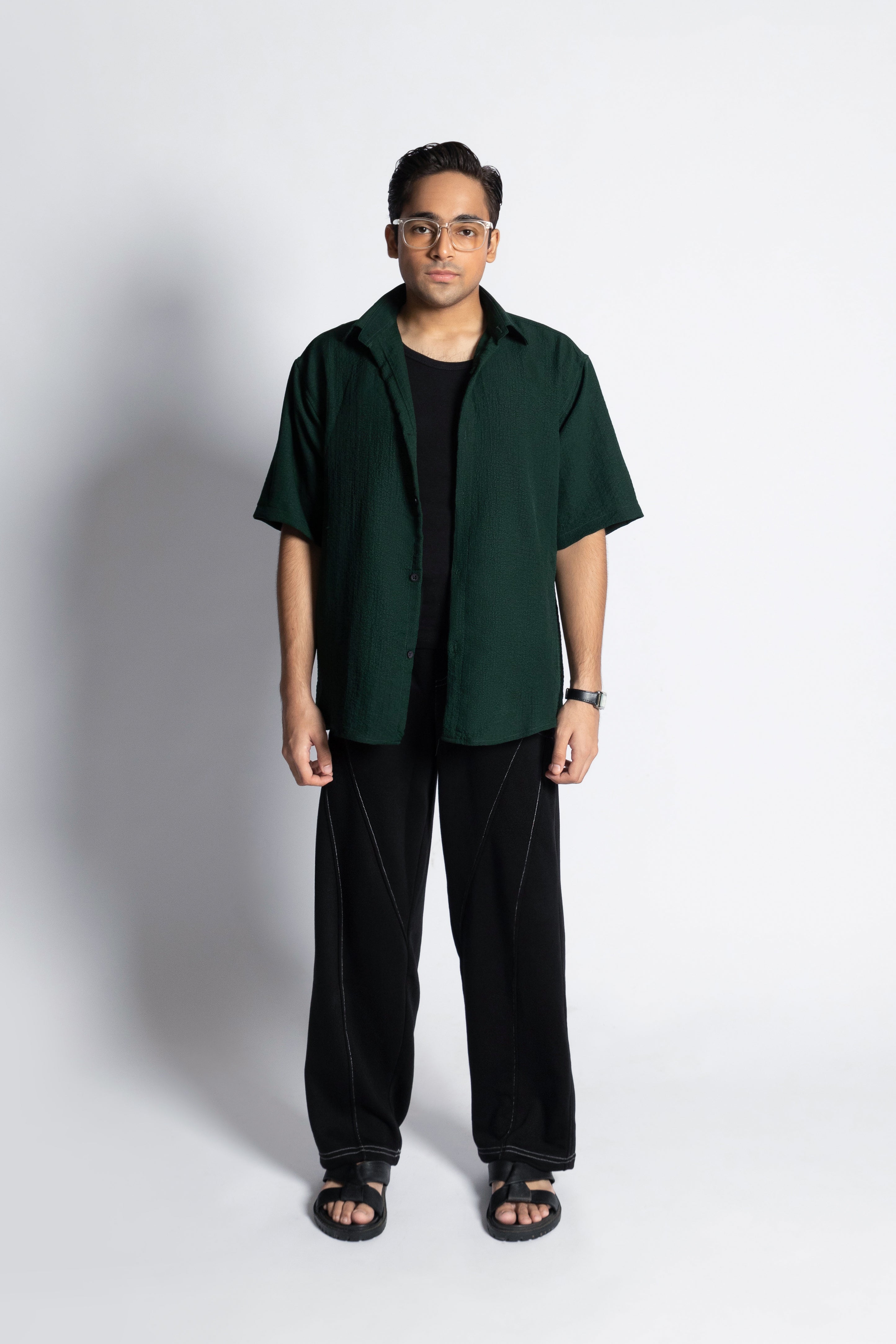 Regulus –Bottle Green Relaxed Fit Shirt