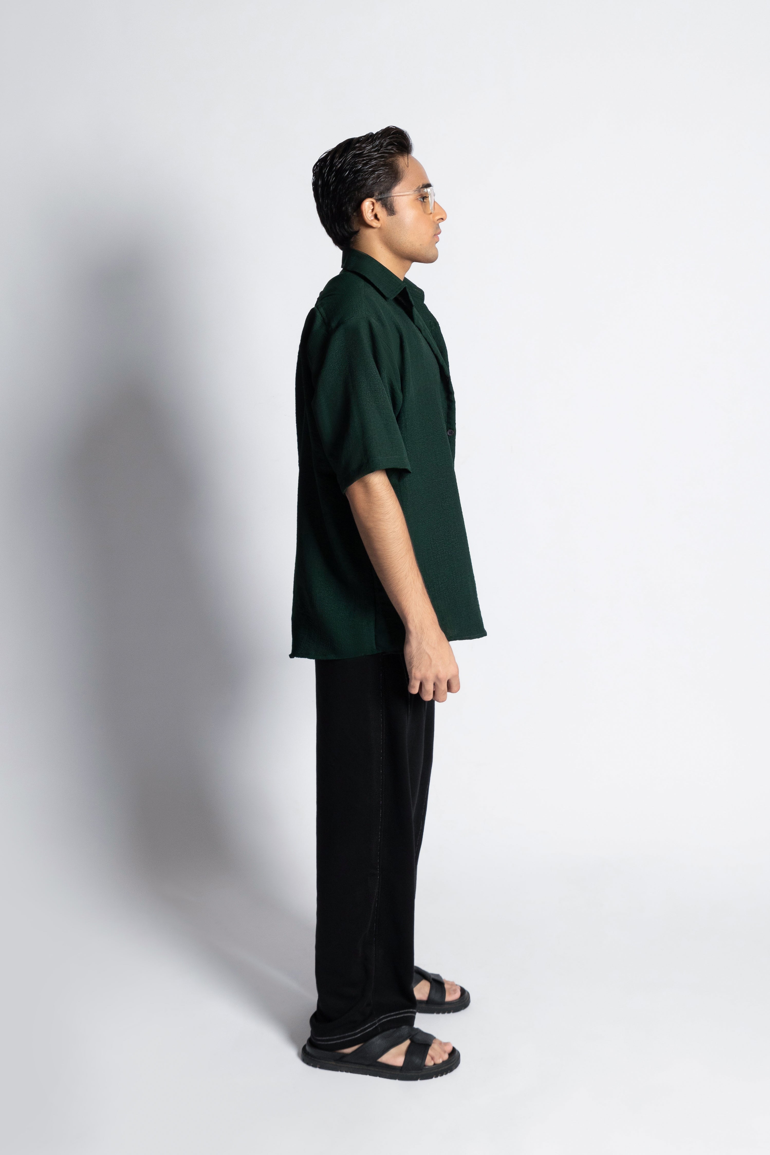 Regulus –Bottle Green Relaxed Fit Shirt