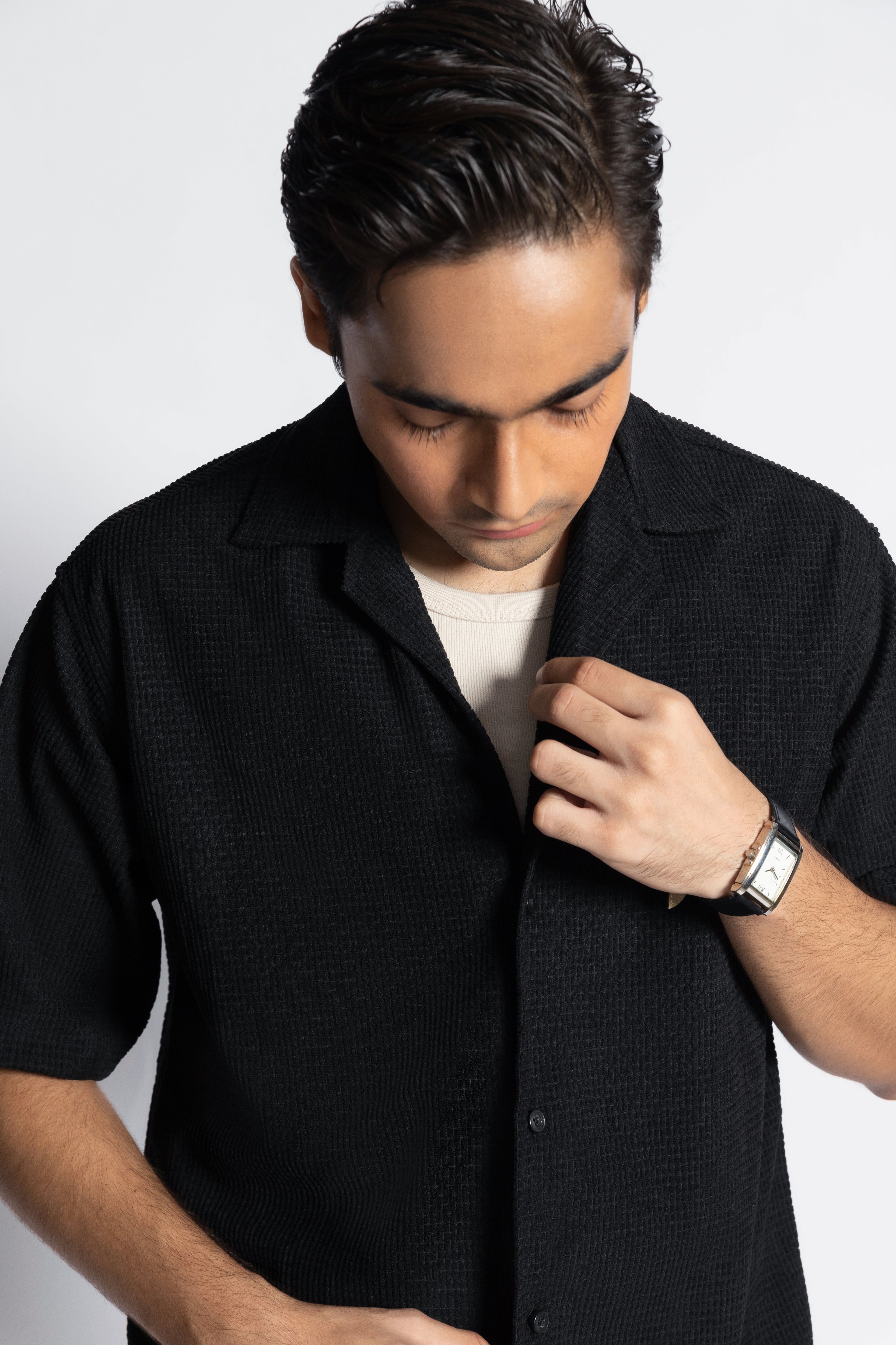 Arcturus – Textured Cuban Short Sleeve